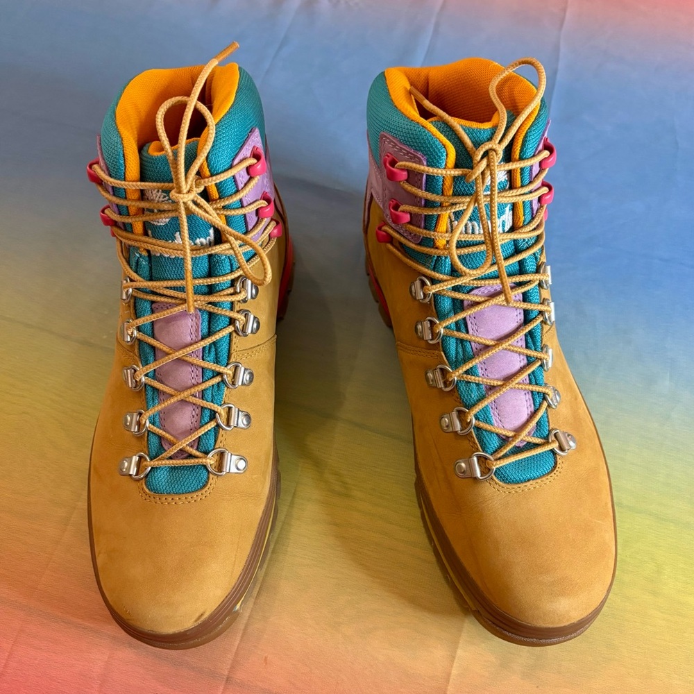 Timberland Euro Waterproof Hiker Boot In Wheat Nubuck Leather Size 10 Womenโs ๐ - Picture 6 of 16